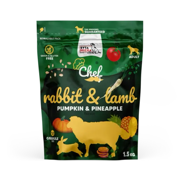 Syta Micha sucha karma dla psa KRÓLIK I JAGNIĘCINA, dynia i ananas