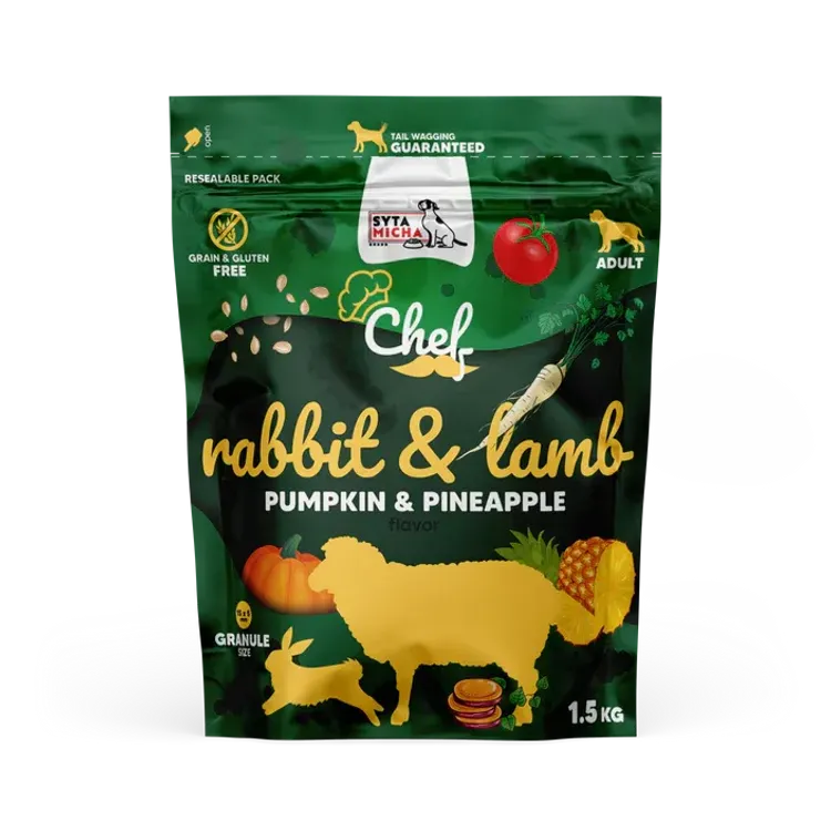 Syta Micha sucha karma dla psa KRÓLIK I JAGNIĘCINA, dynia i ananas