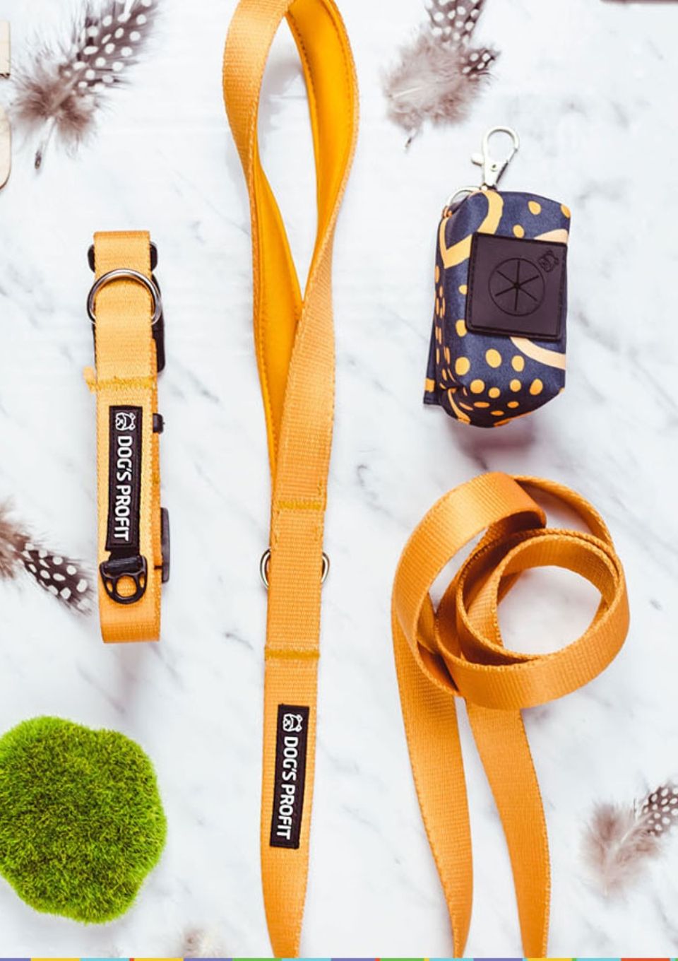 Smycz miejska CARAMEL 150cm 20mm