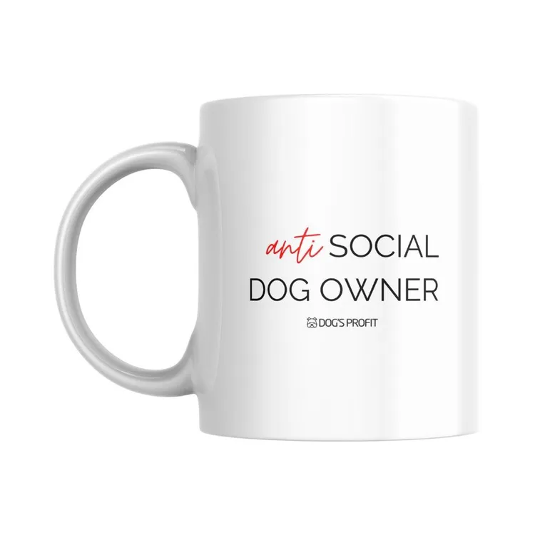 Kubek ANTI SOCIAL DOG OWNER