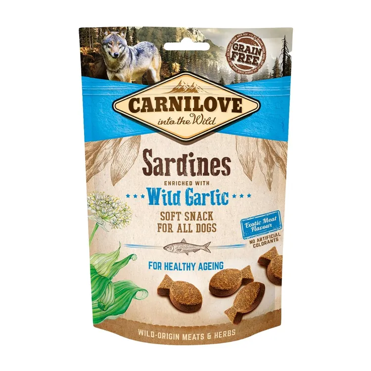 Carnilove Semi Moist Snack Sardines enriched with Wild Garlic