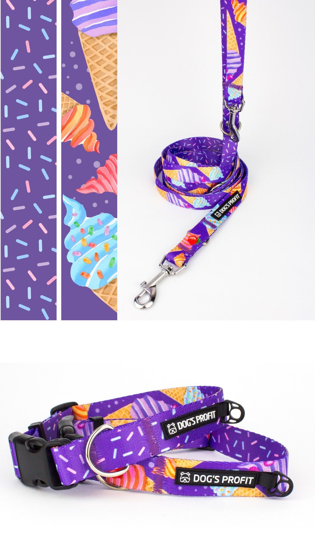 Smycz przepinana GELATO 200cm 25mm