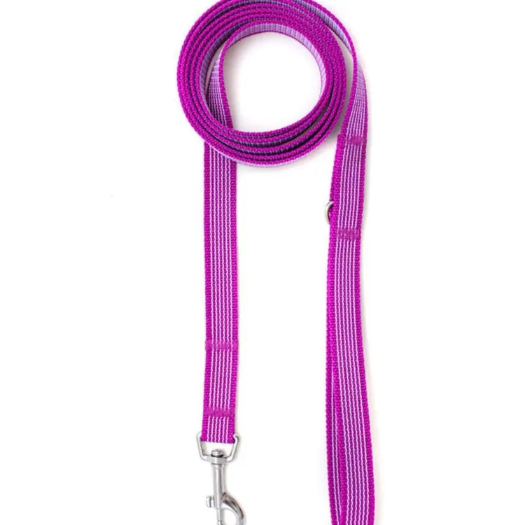 Gumowana smycz miejska MAGENTA 150cm 20mm