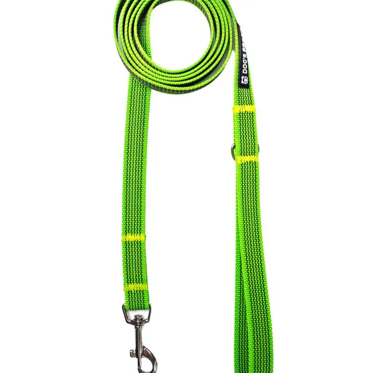 Gumowana smycz miejska LIME 150cm 20mm