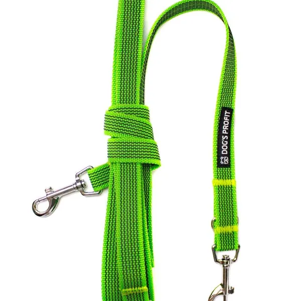 Gumowana smycz przepinana LIME