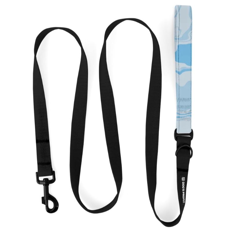 Smycz HYBRID czarny jak serce EX + azzurro + czarne