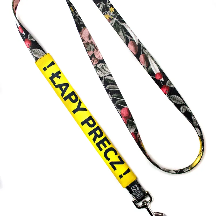 Nakładka ostrzegawcza na smycz ŁAPY PRECZ 20mm