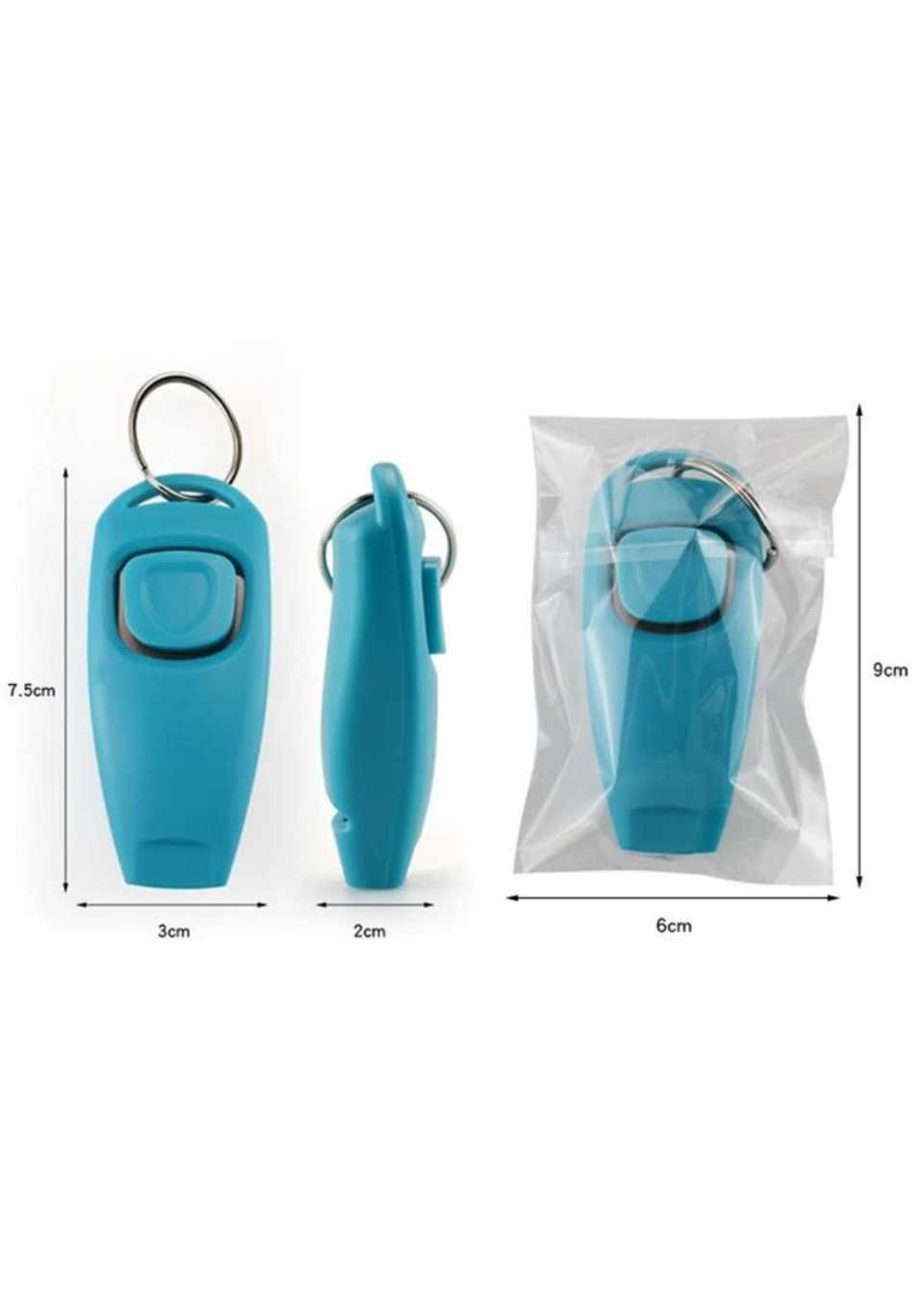 2w1 Kliker gwizdek na trening z psem LIMONKOWY