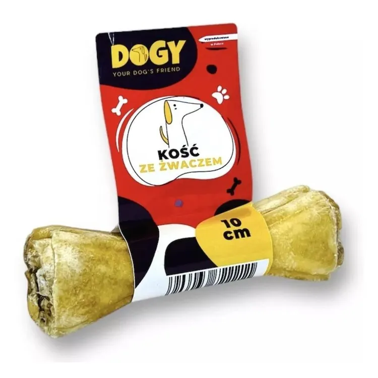 DOGY Kość do żucia dla psa ZE ŻWACZEM WOŁOWYM 22cm