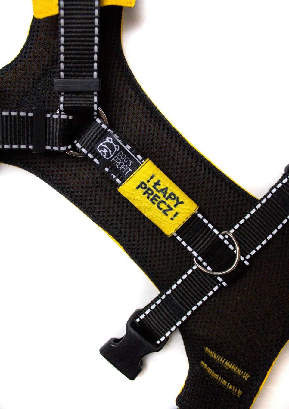 Nakładka ostrzegawcza na obroże/szelki ŁAPY PRECZ