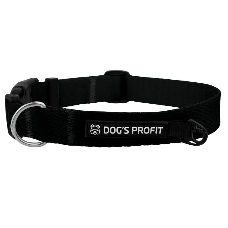 Obroża z klamrą BASIC CZARNA S|20mm