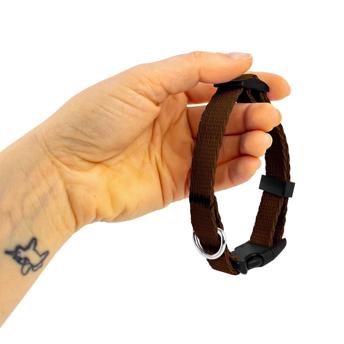 Obroża dla szczeniaka BRĄZOWA JAK MLECZNA CZEKOLADA