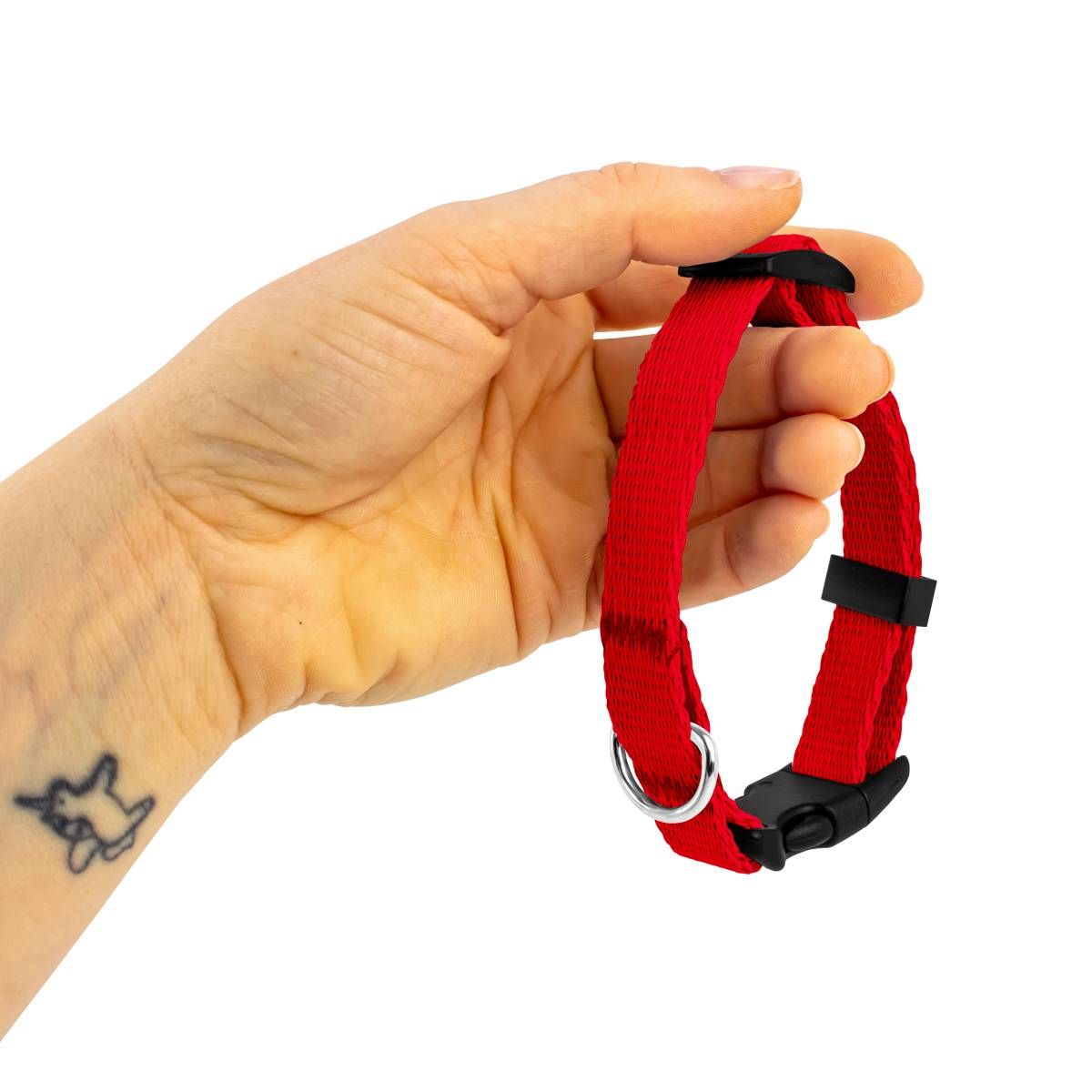 Obroża dla szczeniaka CZERWONA JAK CEGŁA