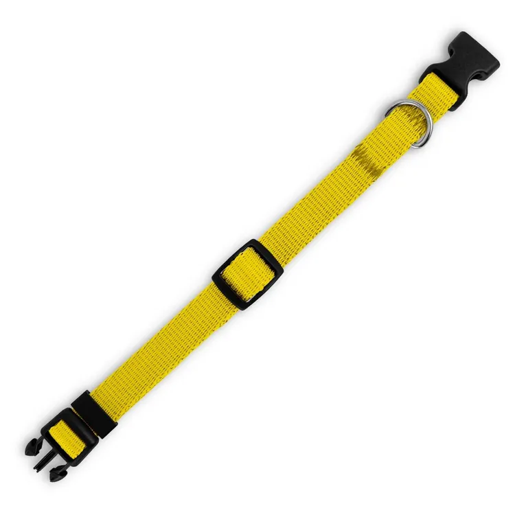 Obroża dla szczeniaka ŻÓŁTA JAK ŚNIEG