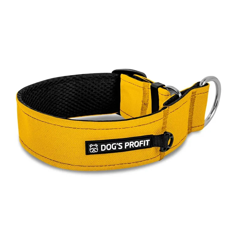 Obroża półzaciskowa dla charta ŻÓŁTA JAK ŚNIEG XS|25mm (25-30cm)