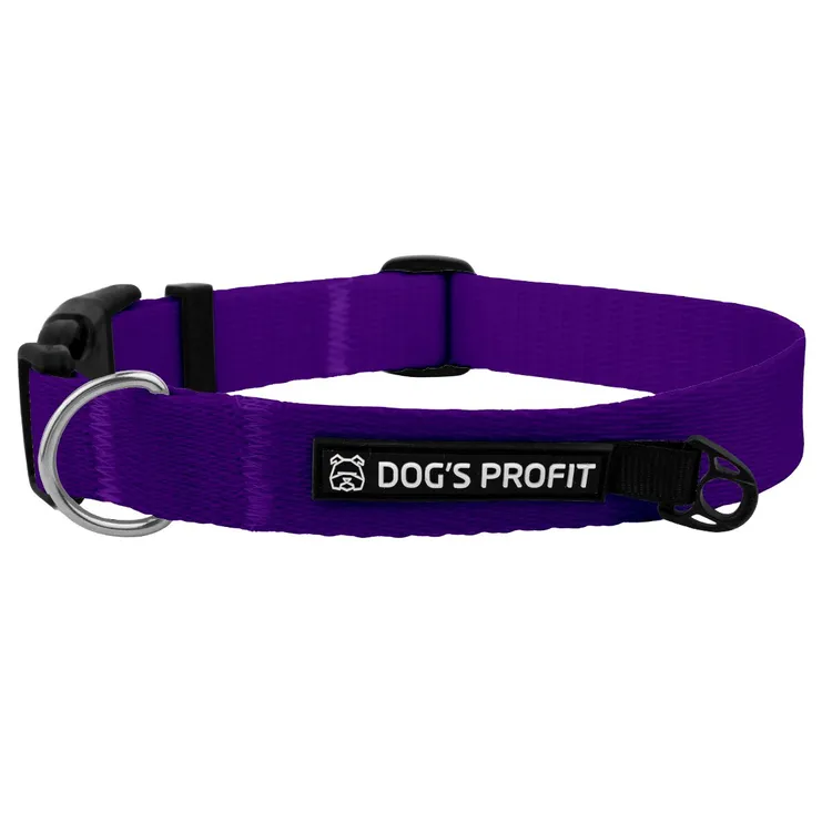 Obroża z klamrą FIOLETOWA JAK JAGODZIANKI S|20mm