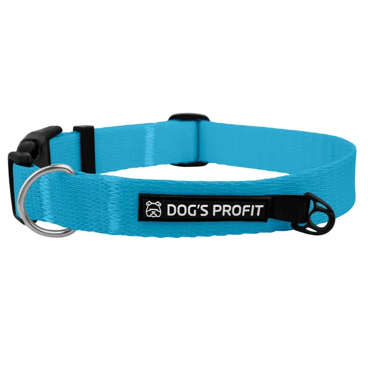 Obroża z klamrą NIEBIESKA JAK NIEBO S|20mm