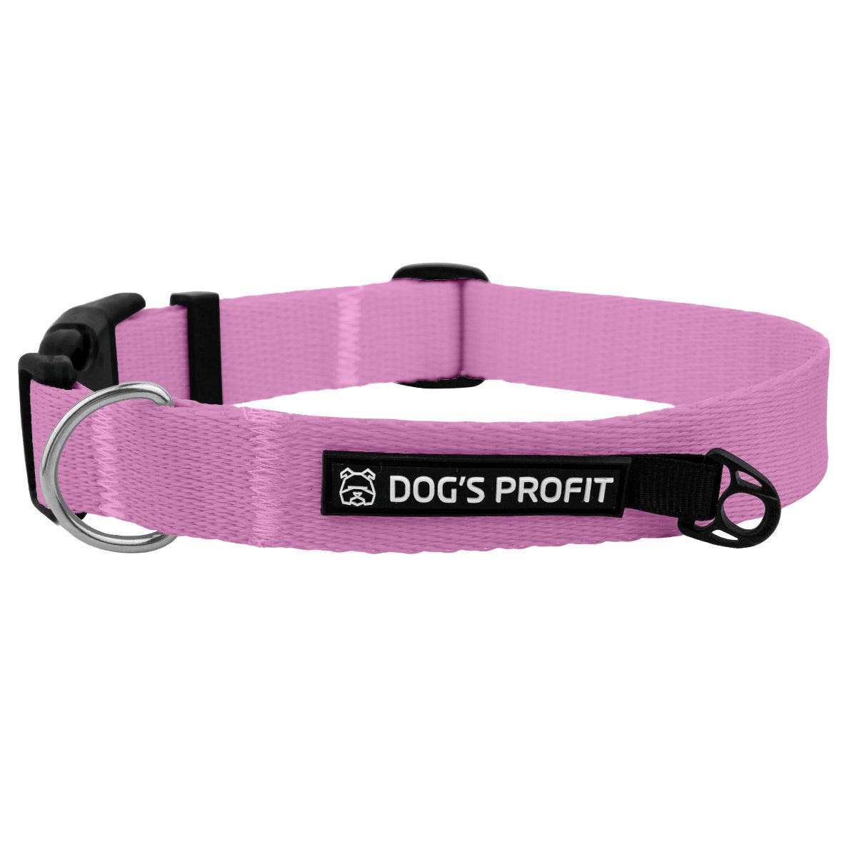 Obroża z klamrą PUDROWO RÓŻOWA JAK MAJTKI