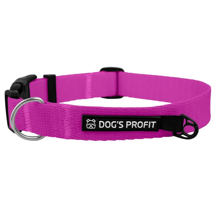 Obroża z klamrą RÓŻOWA JAK SIĘ PATRZY S|20mm