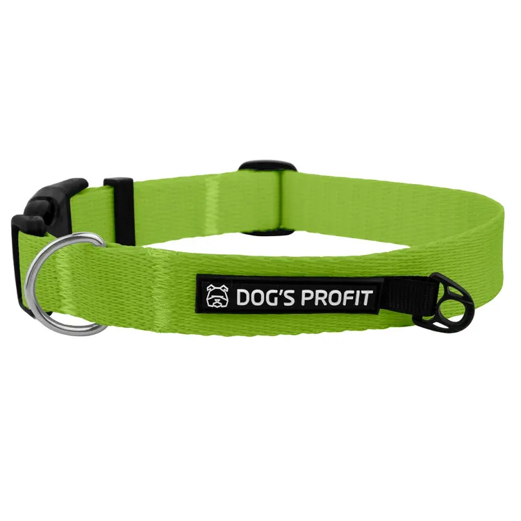 Obroża z klamrą ZIELONA JAK TRAWA S|20mm