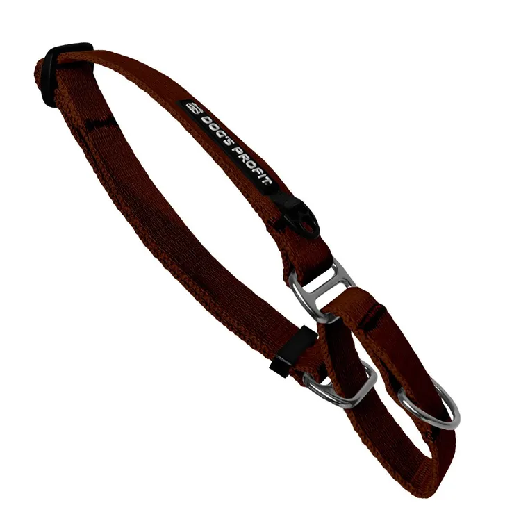 Obroża martingale BRĄZOWA JAK MLECZNA CZEKOLADA S|20mm
