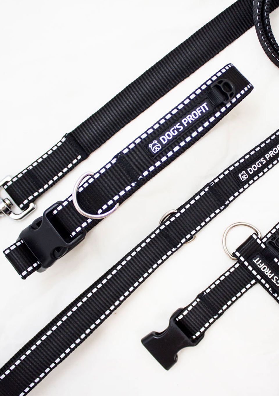 Smycz miejska ODBLASKOWA 150cm 20mm