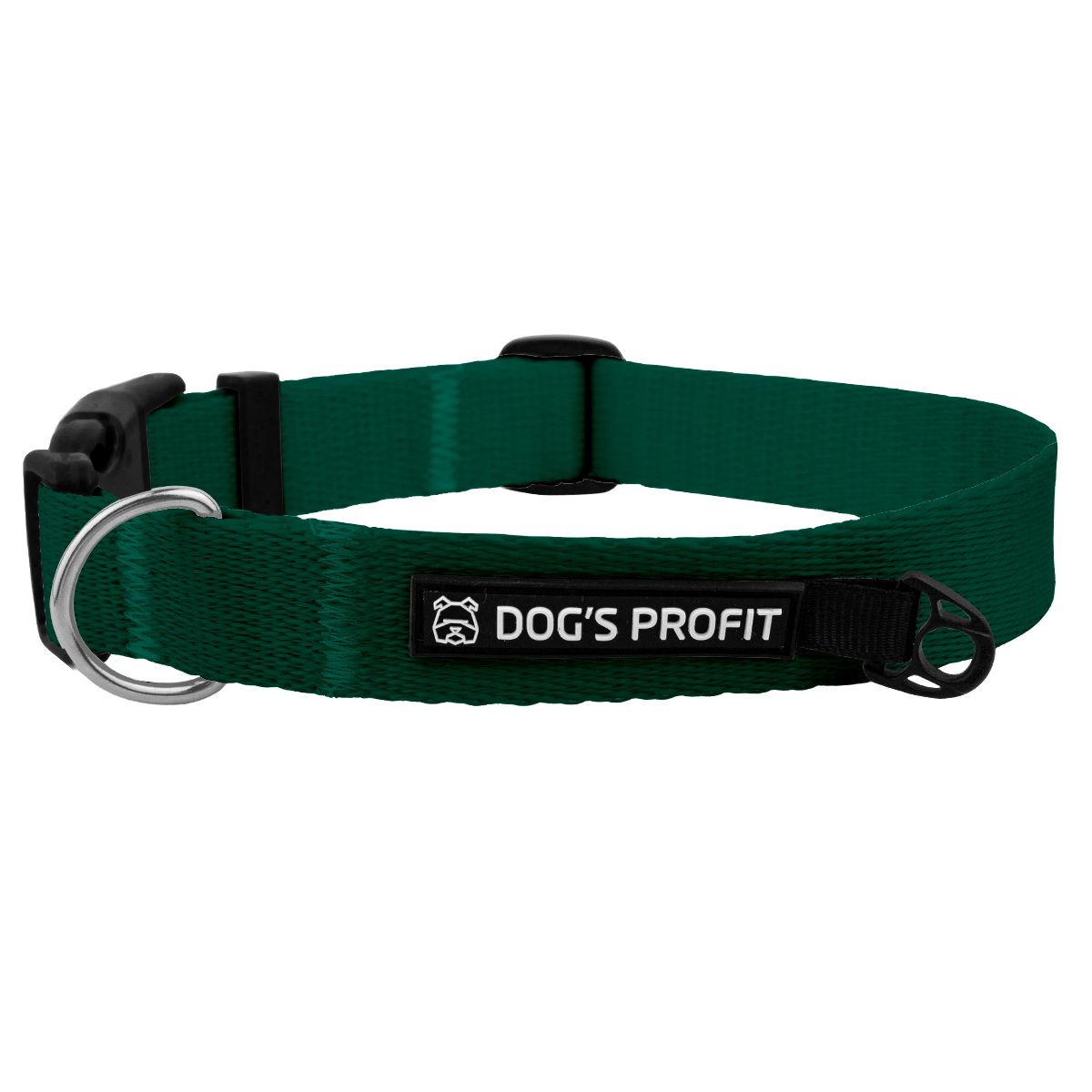 Obroża z klamrą ZIELONA JAK BUTELKA