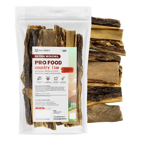 SKÓRA WOŁOWA suszony gryzak dla psa