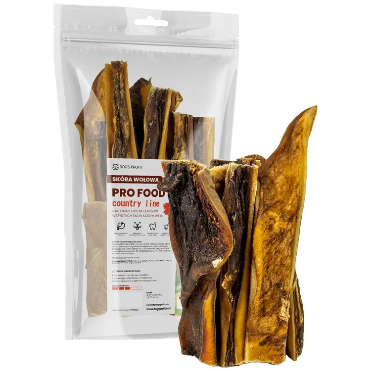 SKÓRA WOŁOWA suszony gryzak dla psa 100g