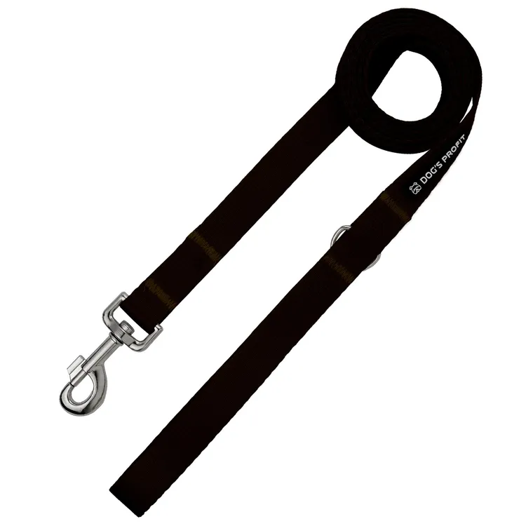 Smycz miejska BRĄZOWA JAK MLECZNA CZEKOLADA 150cm 20mm