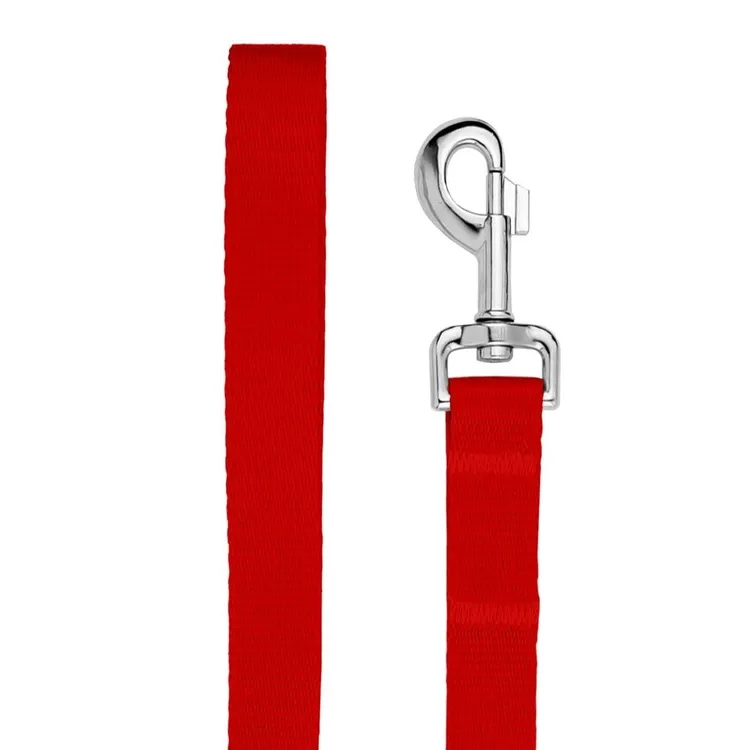 Smycz miejska CZERWONA JAK CEGŁA 150cm 20mm
