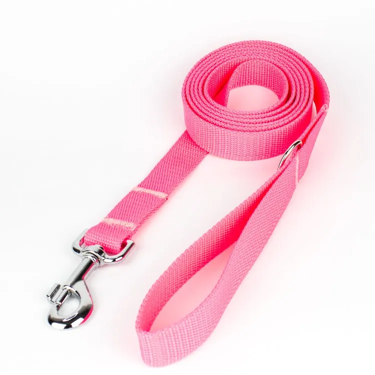 Smycz miejska BASIC RÓŻOWY NEON 150cm 20mm