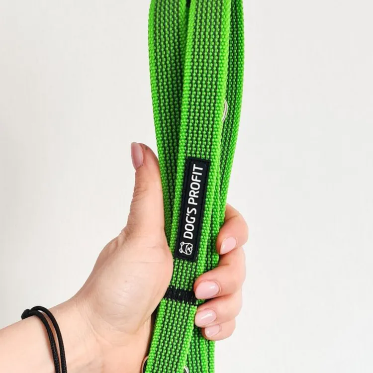 Gumowana smycz miejska LIME 150cm 20mm