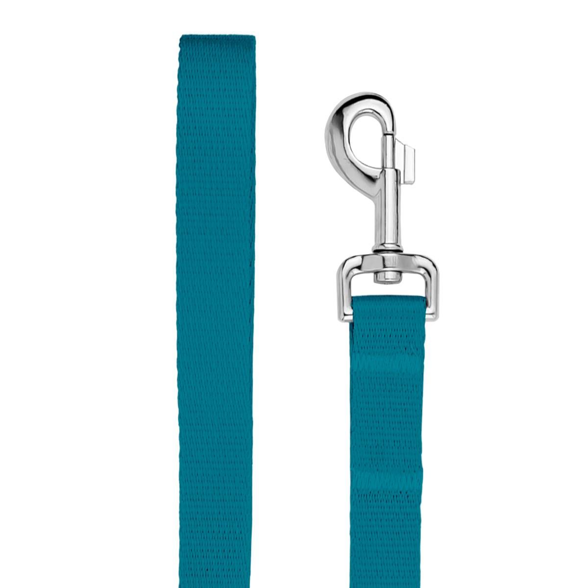 Smycz miejska BASIC TURKUSOWA 150cm 20mm