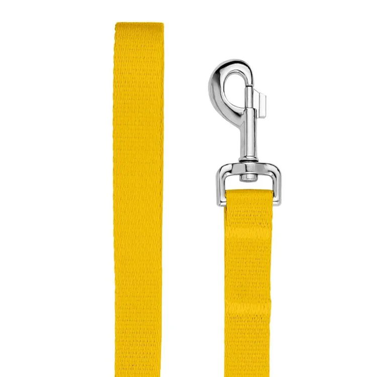 Smycz miejska ŻÓŁTA JAK ŚNIEG 150cm 20mm