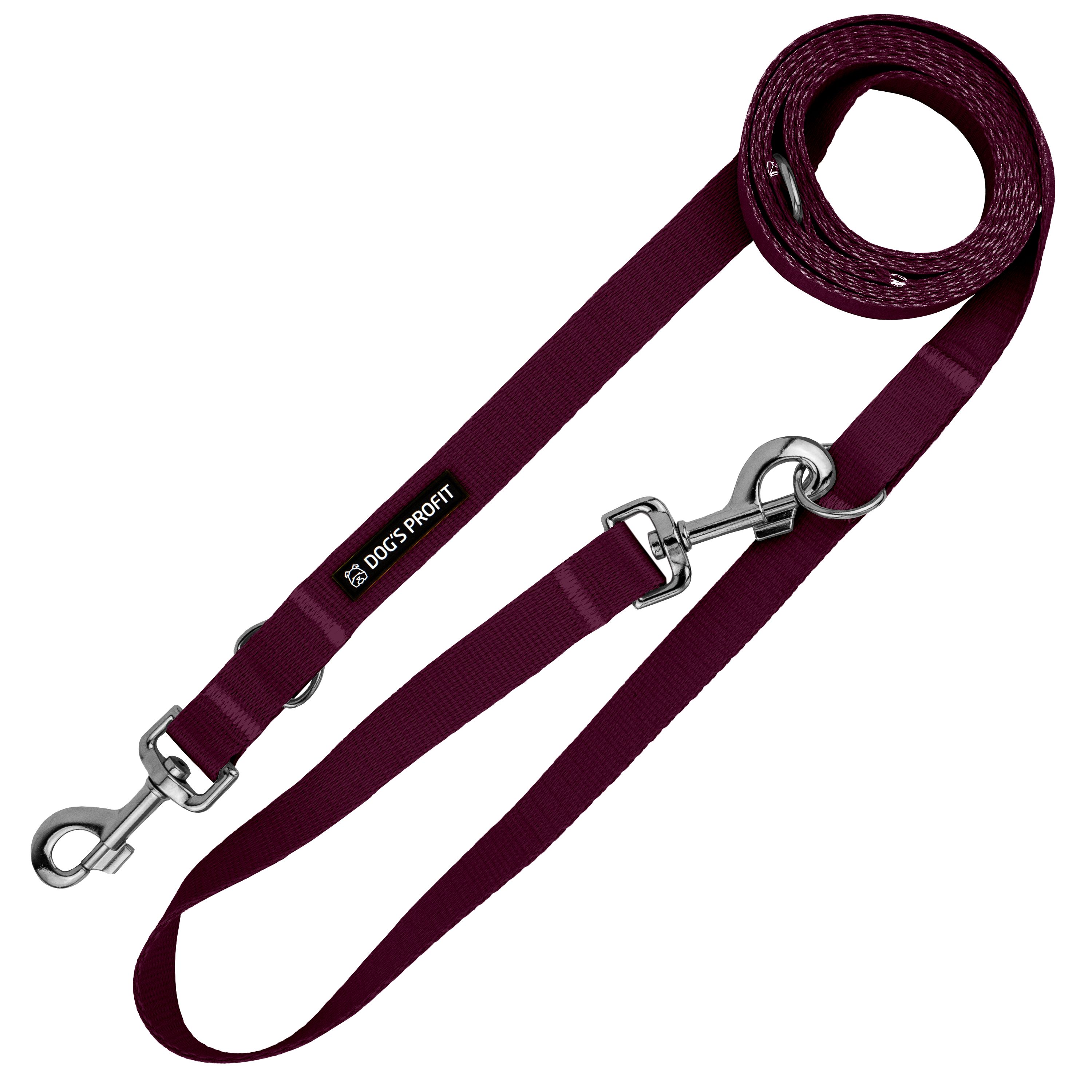 Smycz przepinana BORDOWA JAK WINO