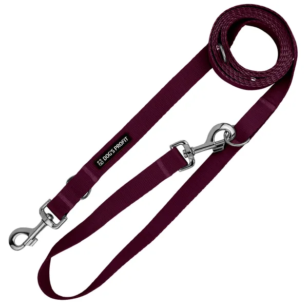 Smycz przepinana BORDOWA JAK WINO