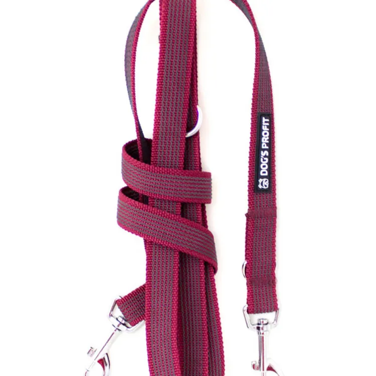 Gumowana smycz przepinana CHERRY 200cm 20mm