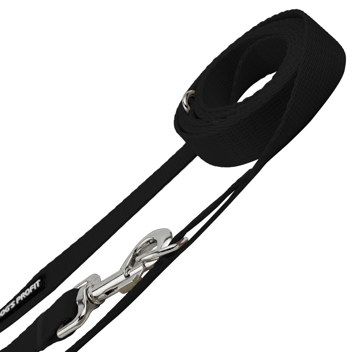 Smycz przepinana BASIC CZARNA 200cm 20mm