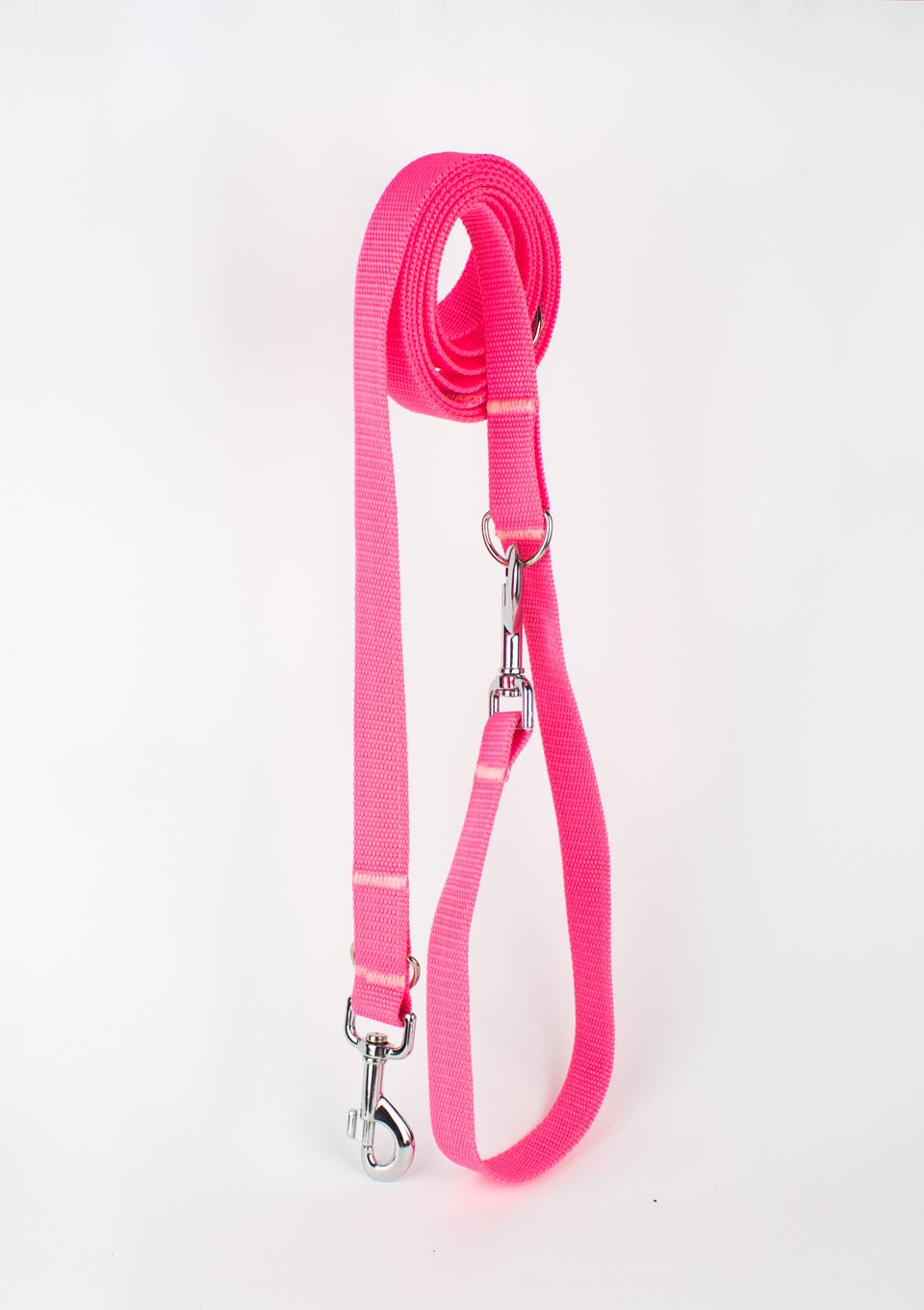 Smycz przepinana BASIC RÓŻOWY NEON