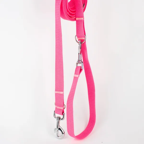 Smycz przepinana BASIC RÓŻOWY NEON