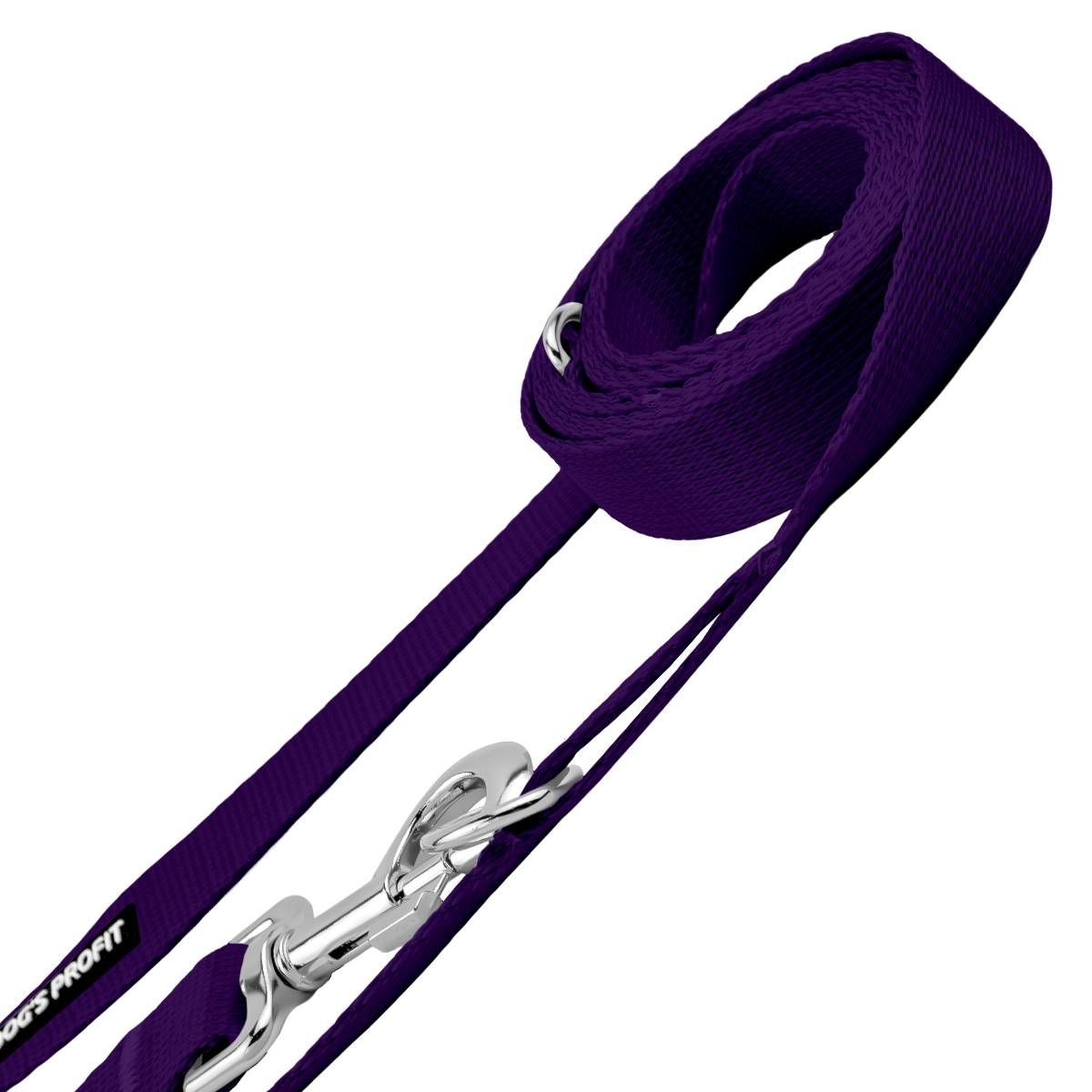 Smycz przepinana FIOLETOWA JAK JAGODZIANKI 200cm 20mm