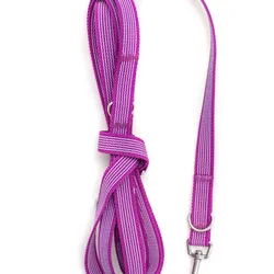 Gumowana smycz przepinana MAGENTA