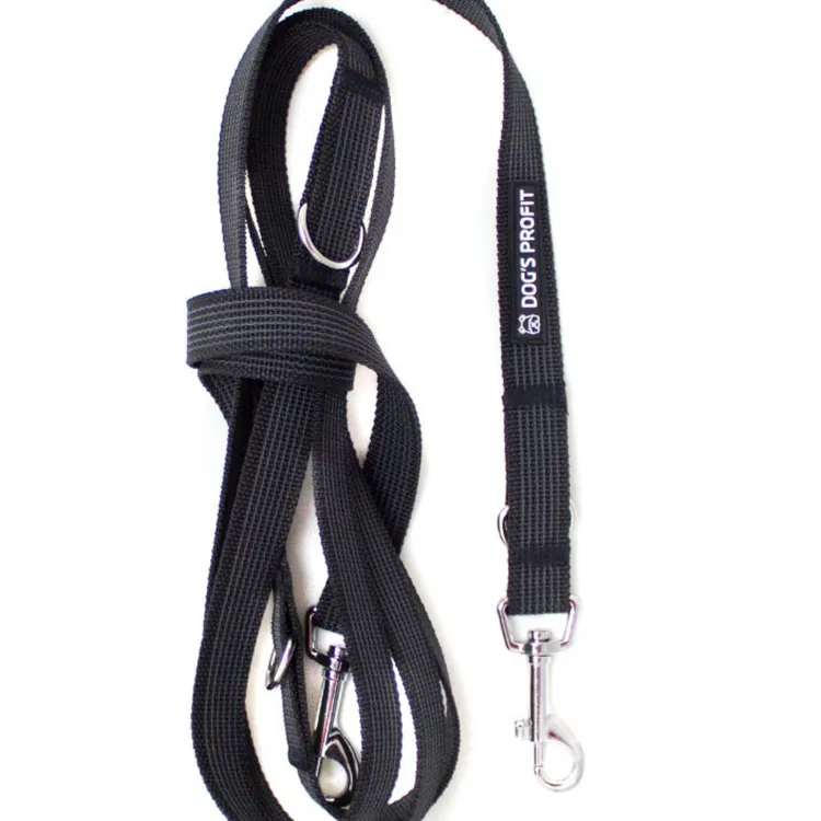 Gumowana smycz przepinana NEGRO 200cm 20mm