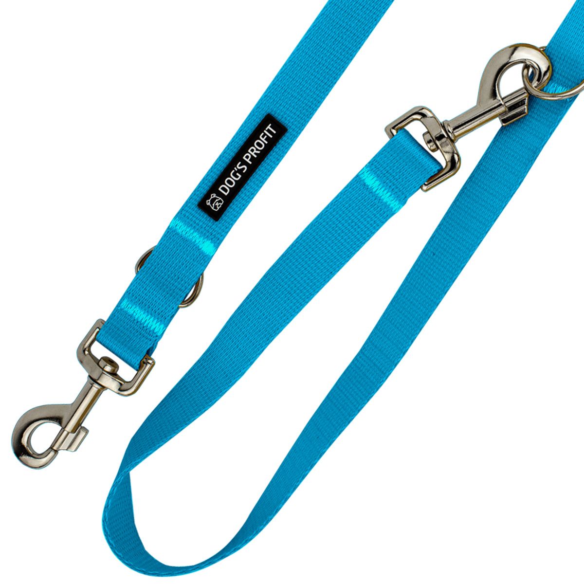 Smycz przepinana NIEBIESKA JAK NIEBO 200cm 20mm