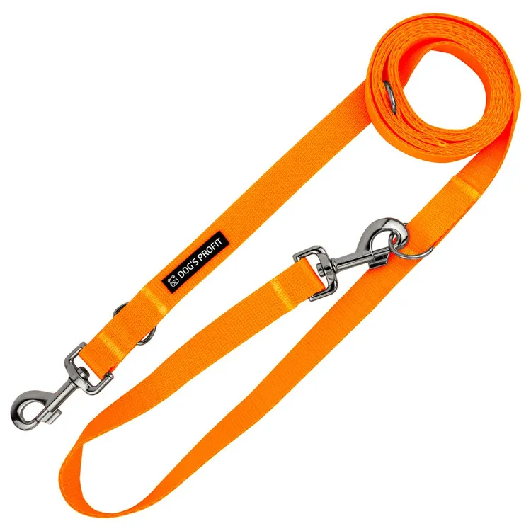 Smycz przepinana POMARAŃCZOWA JAK POMARAŃCZA 200cm 20mm