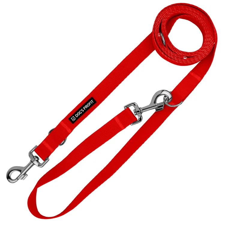 Smycz przepinana ROSSO 200cm 20mm