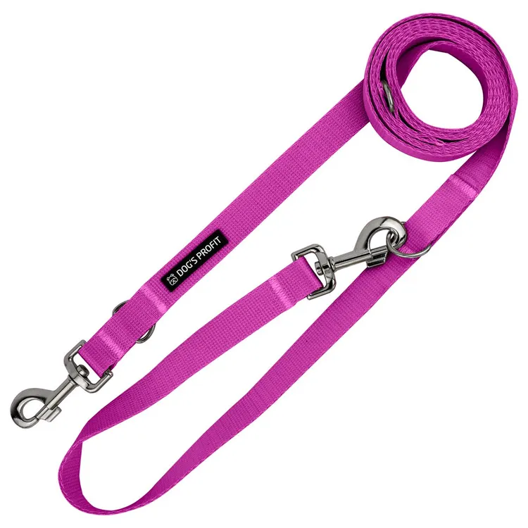 Smycz przepinana RÓŻOWA JAK SIĘ PATRZY 200cm 20mm