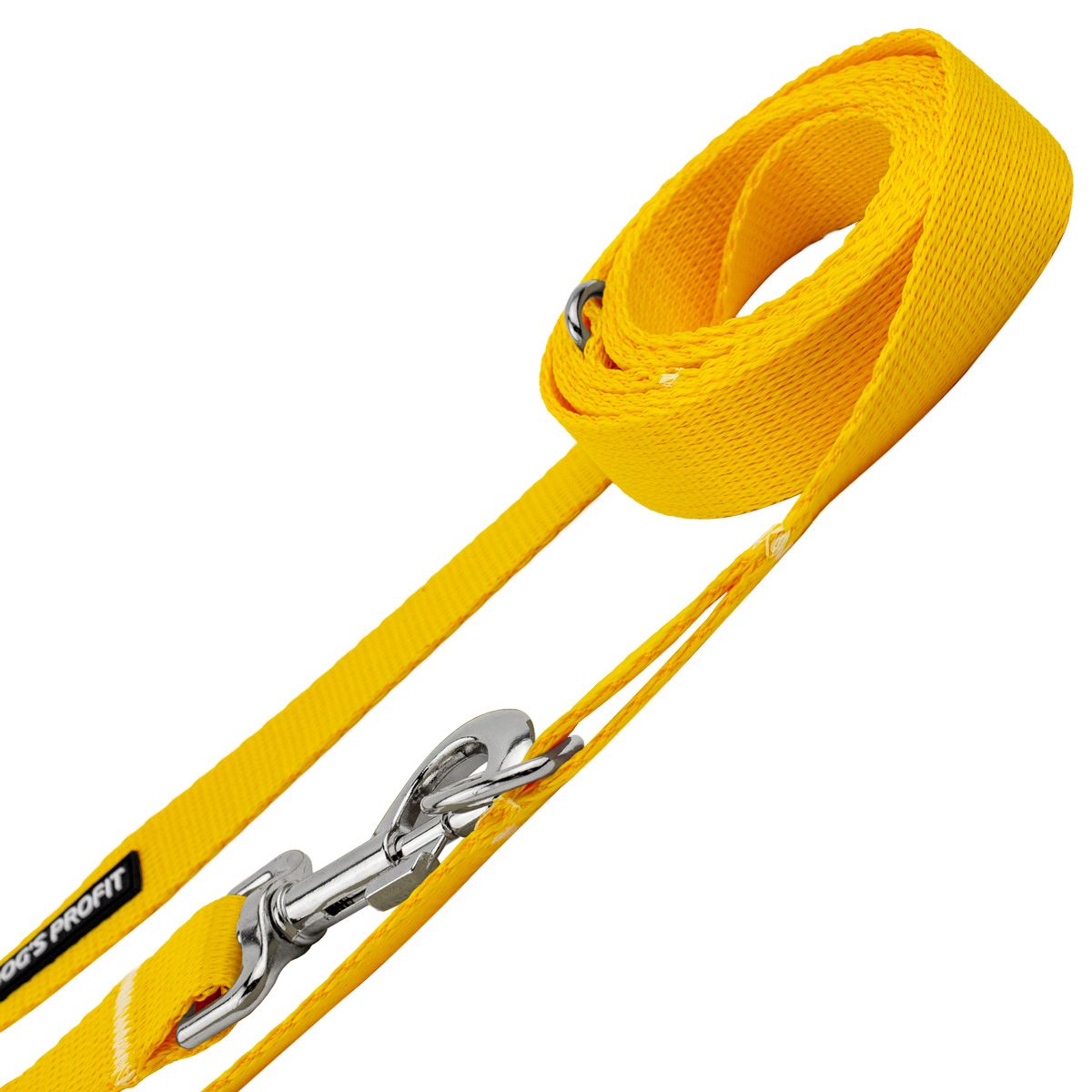 Smycz przepinana ŻÓŁTA JAK ŚNIEG 200cm 20mm