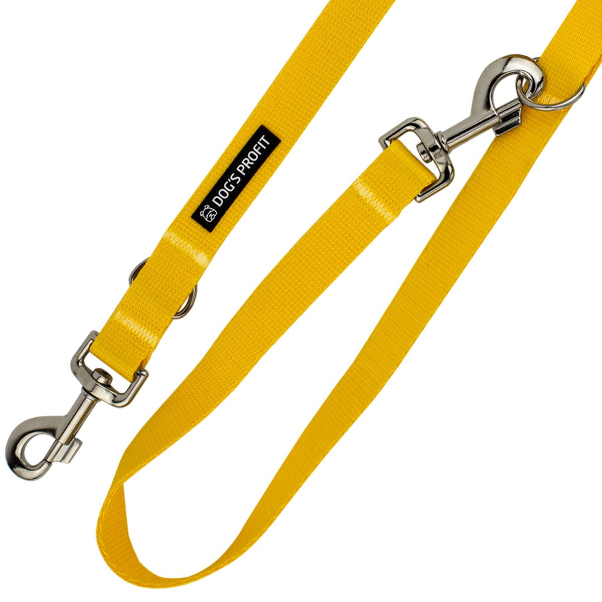 Smycz przepinana ŻÓŁTA JAK ŚNIEG 200cm 20mm